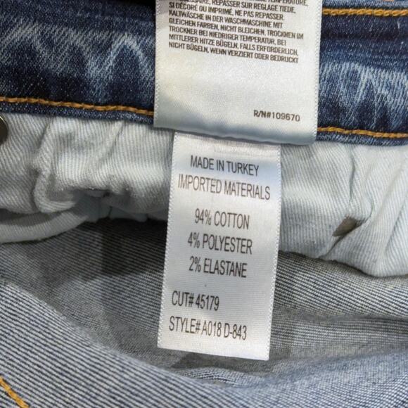 AGOLDE Jeans Womens 31 Blue Denim High Rise Star Embroidery Distressed Raw Hem - Picture 7 of 11